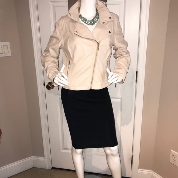 Jennifer Lopez Jackets & Blazers - Jennifer Lopez faux leather moto jacket